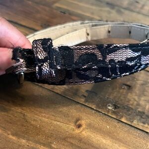 Lace skinny belt pink‎ black medium dressy casual